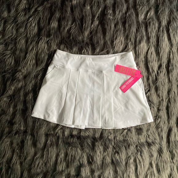 NWT Lilly Pulitzer Luxletic Malaga Skort Size 6 White UPF 50+ Orig $108 Skirt - Picture 2 of 10